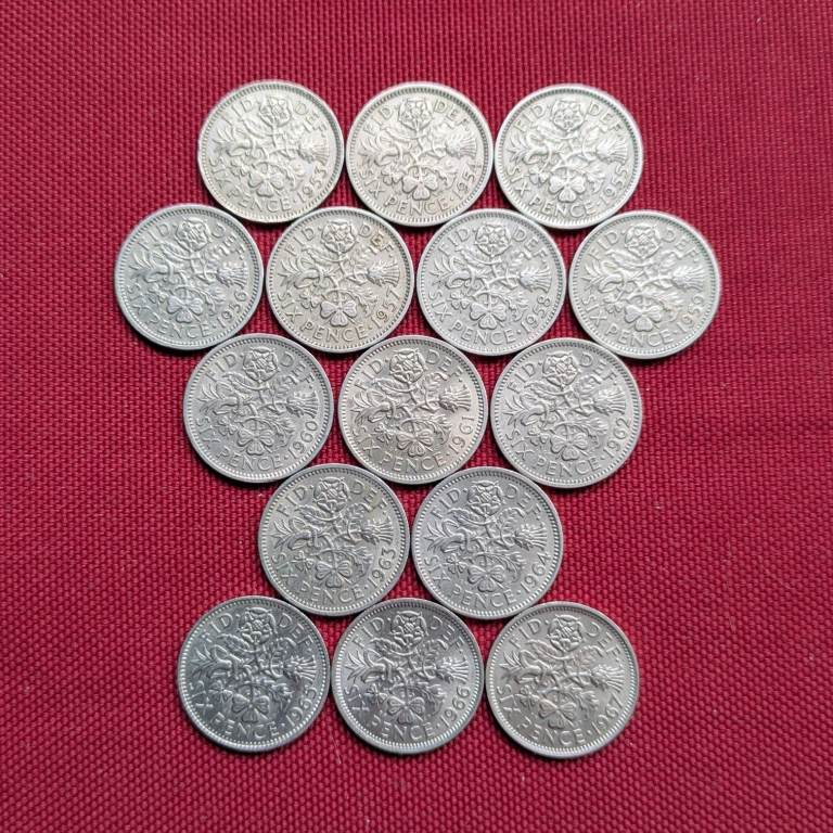 Sixpence DATE RUN 1953-1967 UK pre-decimal coins