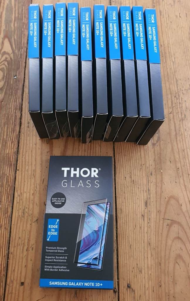 For sale is a set of Thor 15 screen protection glasses for Samsung Note 10+