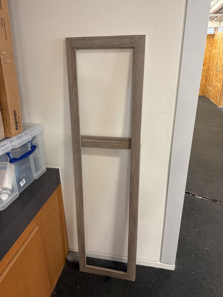 Wooden Mirror Frame – Grey, Good Condition