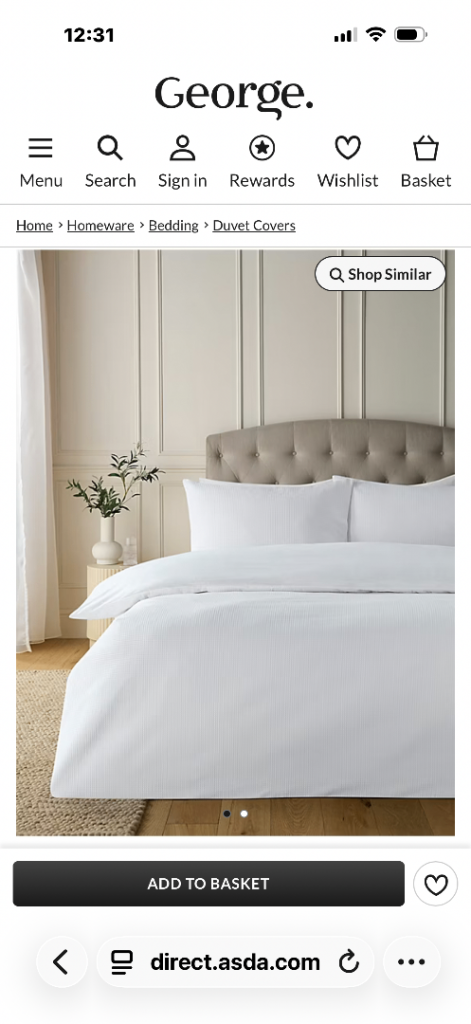 White waffle textured design duvet set King size 