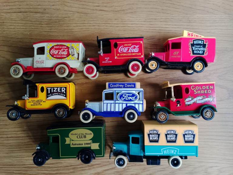 Lledo Days Gone Brand Advertising Vans – Heinz, Coca-Cola, Tizer, Robertsons, Godfrey Davis (8 pcs)