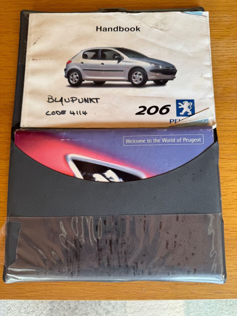 Peugeot 206 owner handbook
