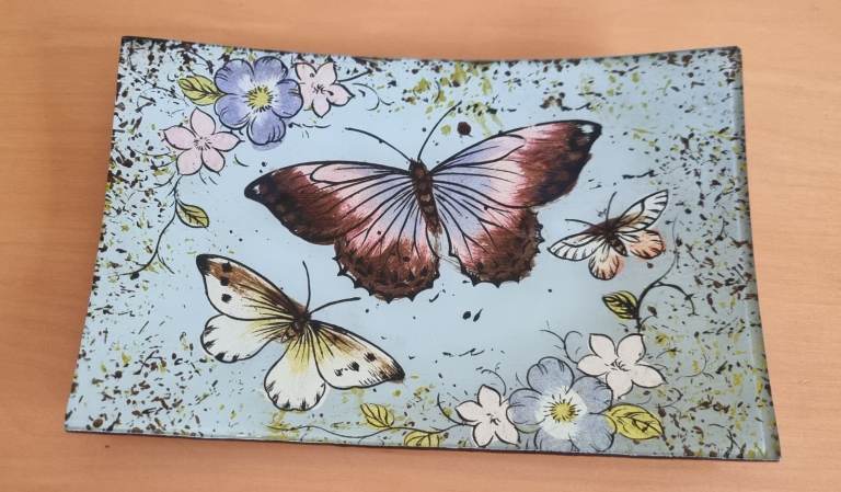 Avon Butterfly Dressing Table Tray