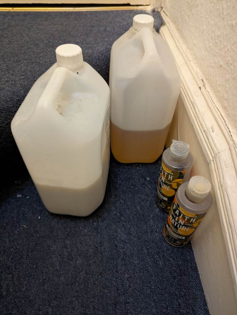 Faith in Nature bottles and 5l refills