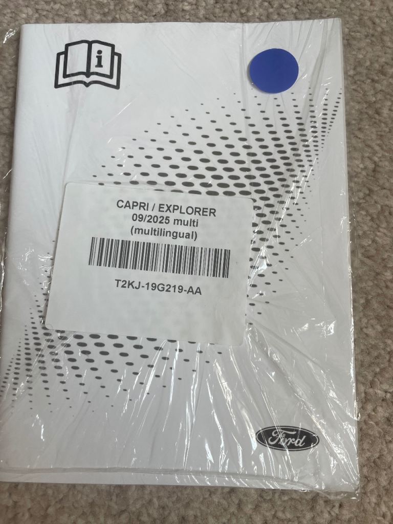Ford Capri / Explorer Multilingual Manual (New, Sealed)