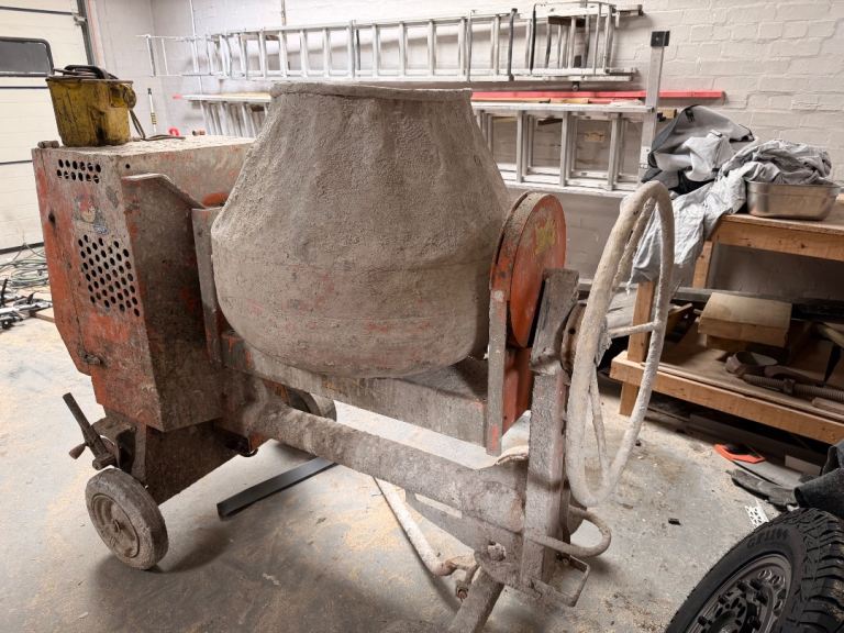Used Cement Mixer – Orange, Fair Condition