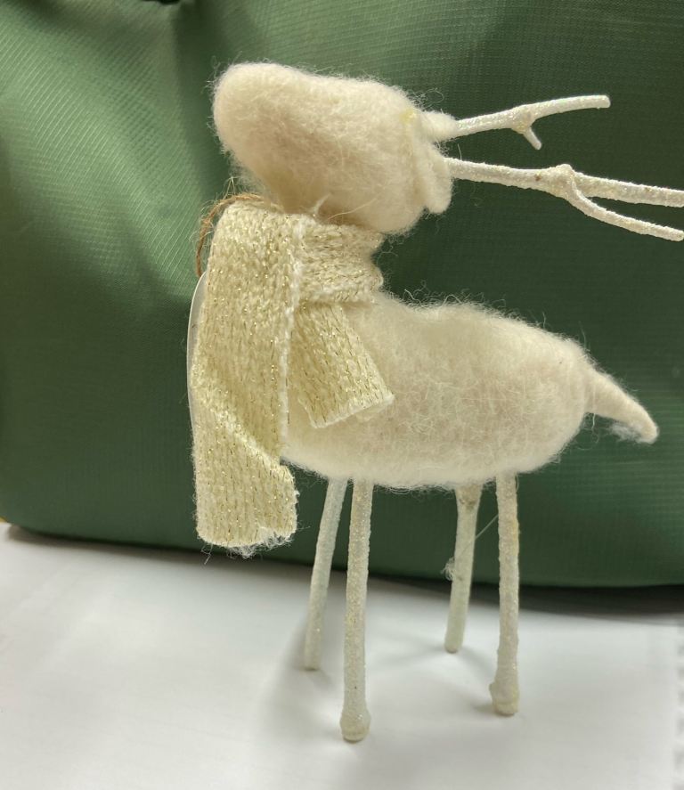 Felt reindeer Christmas decorations x5