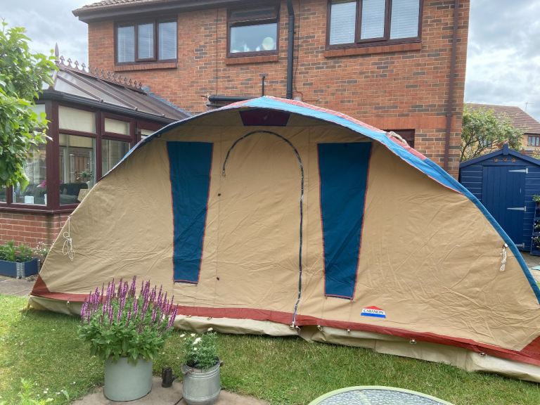 Cabanon canvas frame tent, sleeps 4-6, excellent condition