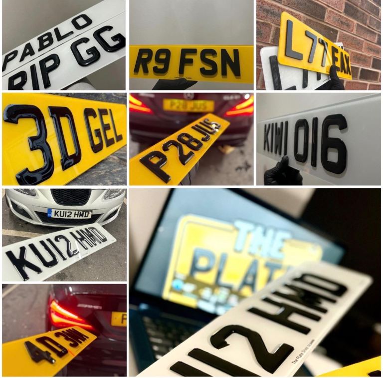 3D 4D HEX SHORT TINTED NUMBER PLATES *SAME DAY* 