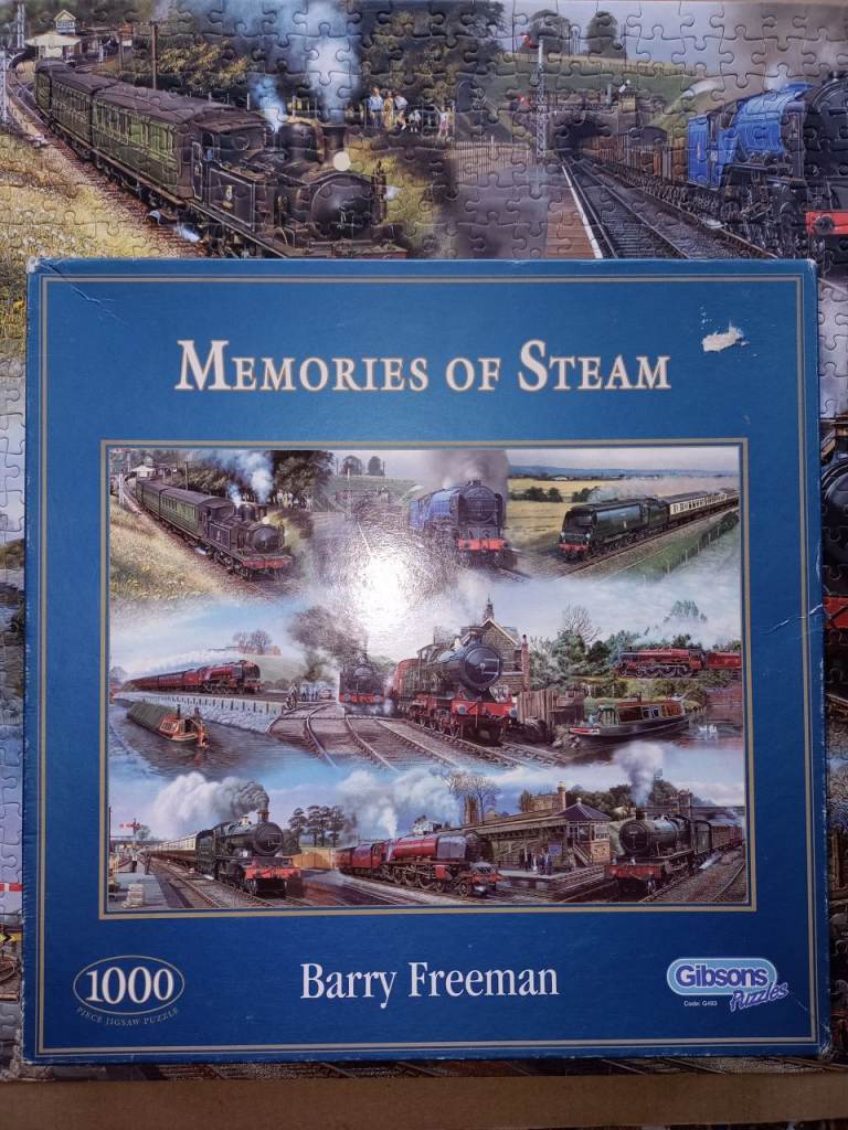 Jigsaw puzzle trains: Memories of Steam by Barry Freeman from Gibsons, 1000 piece, nothing missing
