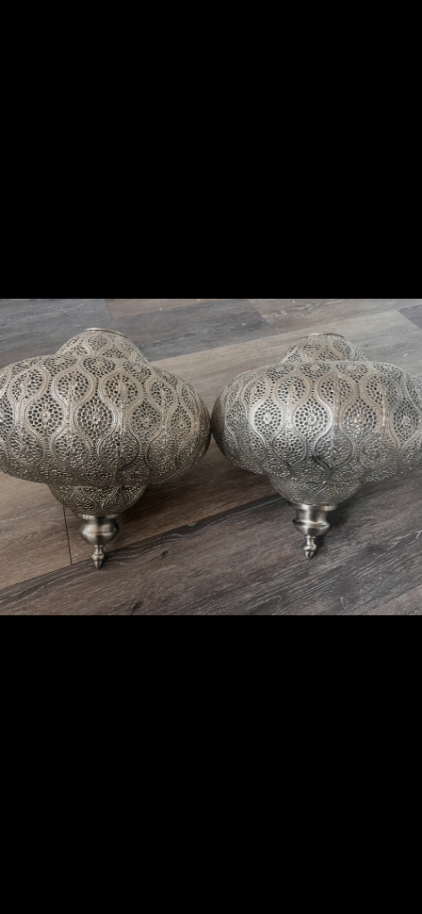 Dunelm matching pair of Moroccan style lamp shades