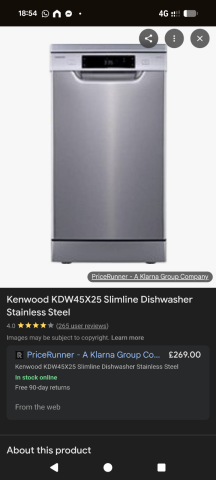 Slimline dish washer in Sanquhar, Dumfries and Galloway Gumtree