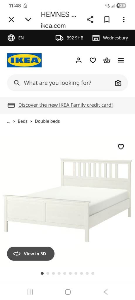 WANTED Ikea Hemnes Double Bed White