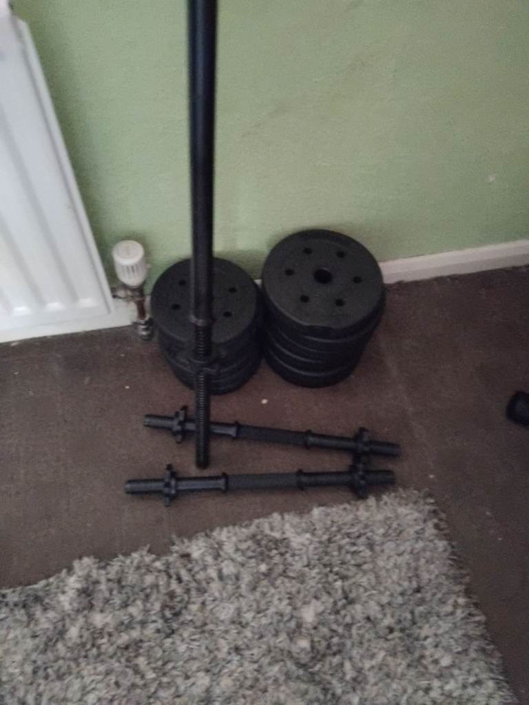 Dumb brlls and bars long one and two small