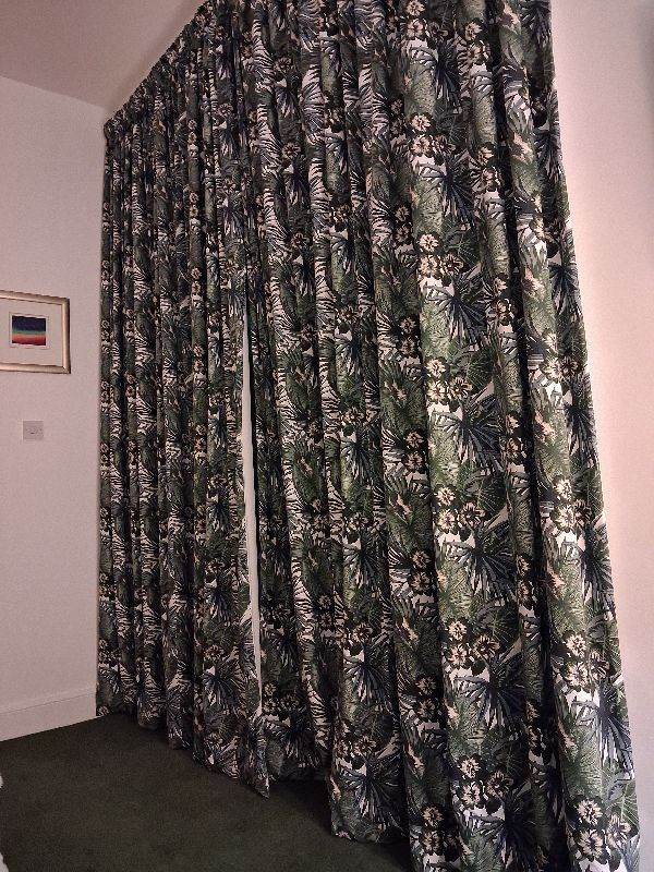 Beautiful long curtains.