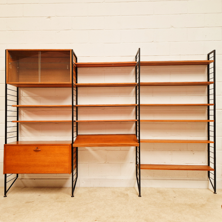 Staples Ladderax Vintage 1960s Mid Century 3 Bay Danish Design Cabinet Sideboard PG264C
