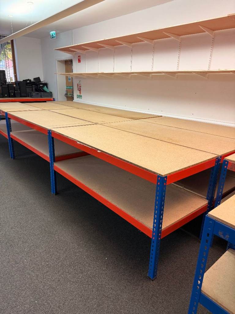 Workbench | Chipboard Worktop | Workstation | Workshop Bench | Blue & Orange