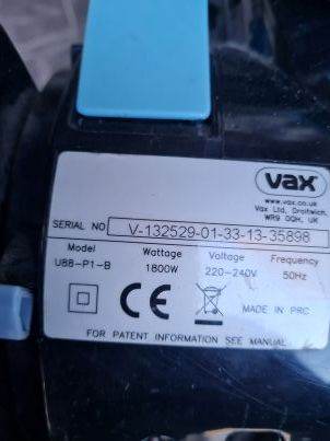 image for vax upright hoover