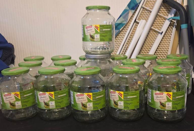 17 Large Glass Jars