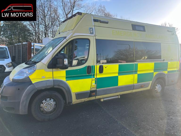 FIAT DUCATO 3.0 180 BHP MULTIJET EXLWB EXHIGH ROOF AMBULANCE 2012 62 REG