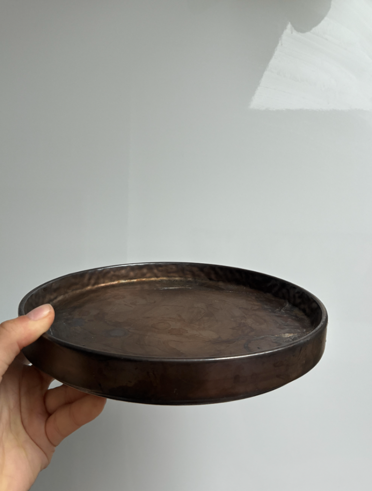 Ceramic Serving Plate/Tray – Copper finish, Great condition