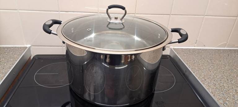 LARGE STAINLESS STEEL POT
