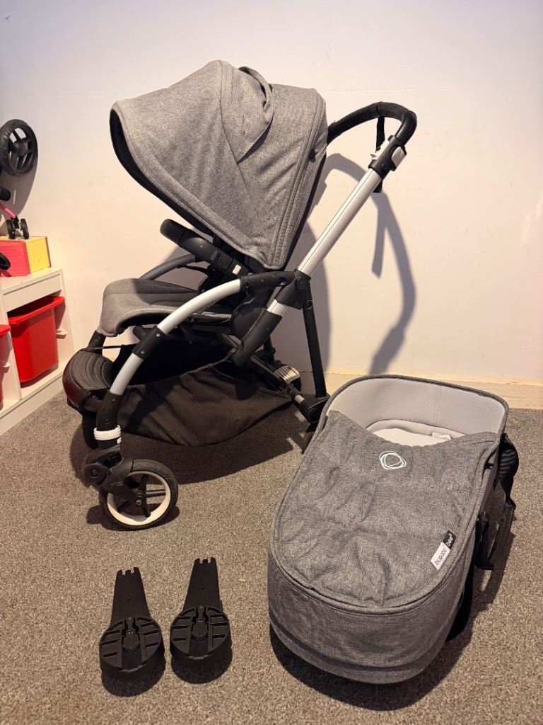 Bugaboo Bee 6 Stroller with Carrycot and Raincover – Grey