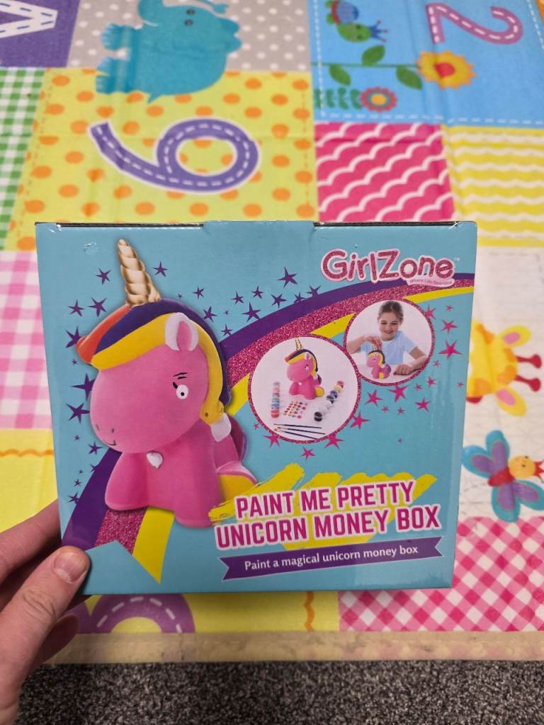 Unicorn painting money box 