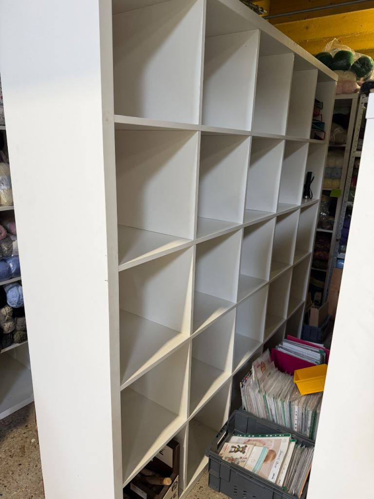 Large White Cube Storage Unit - 25 Compartments
