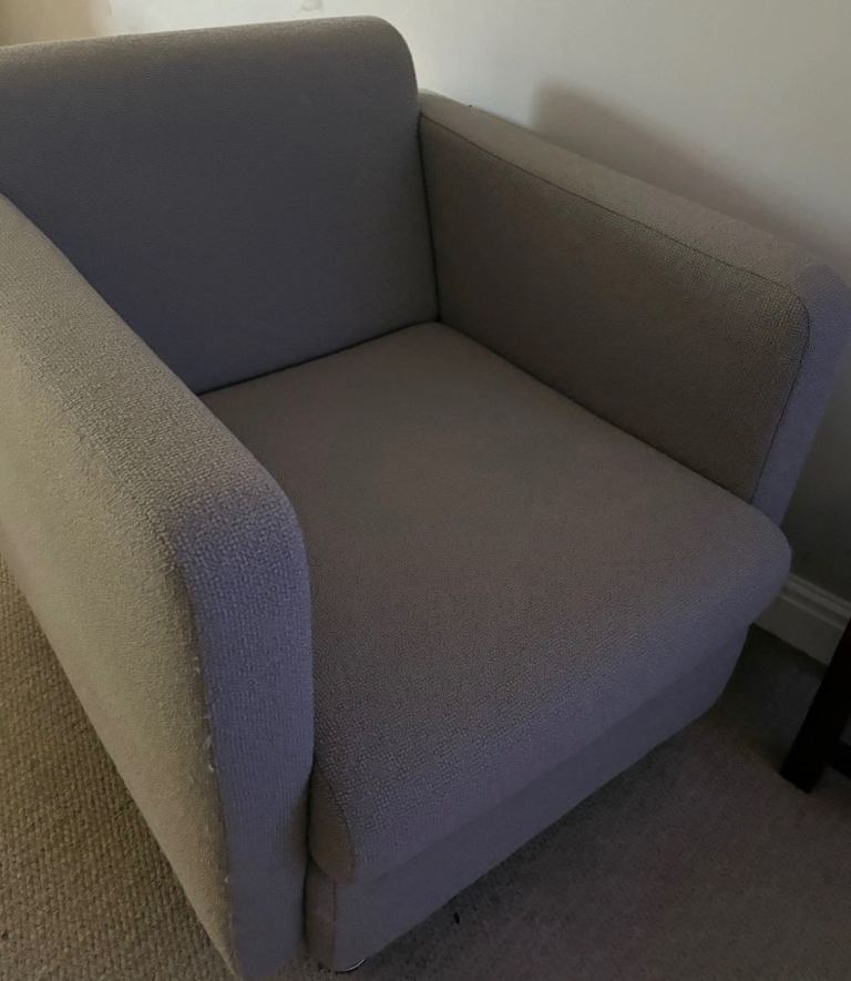 Comfy Grey Armchair - Good Condition, Ready for a New Home