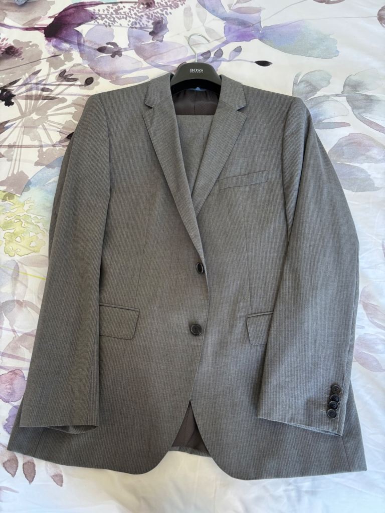 HUGO BOSS The James3/Sharp5 Striped 3 piece Men's Suit Size 42 R