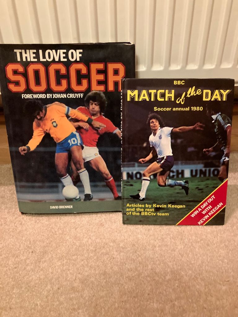 2 vintage Soccer Books 1980s 