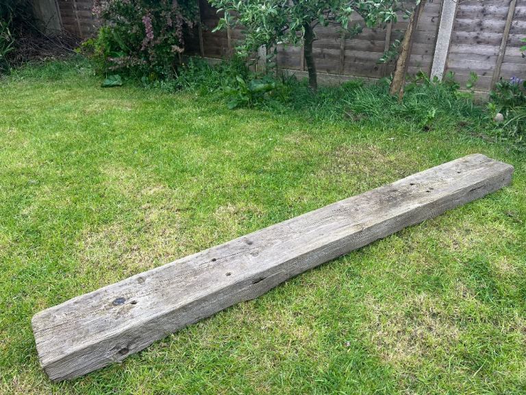 Reclaimed Oak beam old railway sleeper 2460 x 250 x 120mm