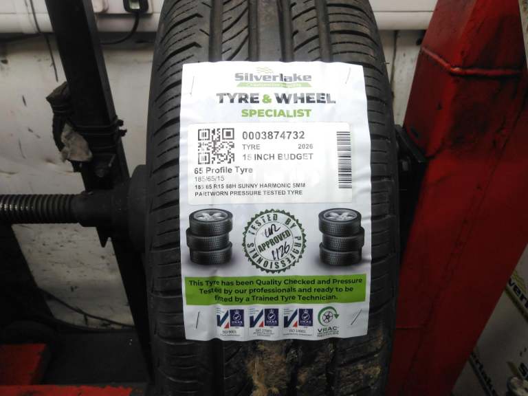 185 65 R15 88h Sunny Harmonic 5mm Partworn Pressure Tested Tyre