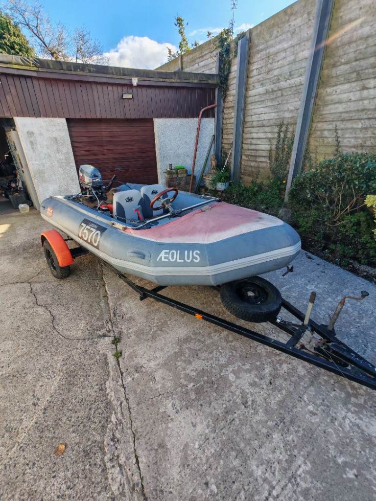 Boat rib sib 4m fishing yamaha 25hp 