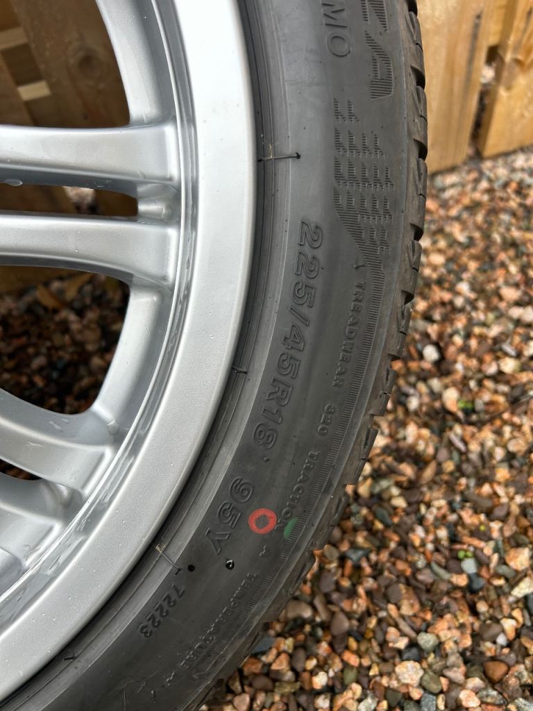 BMW E46 OEM M3 alloys wheels new Bridgestone tyres