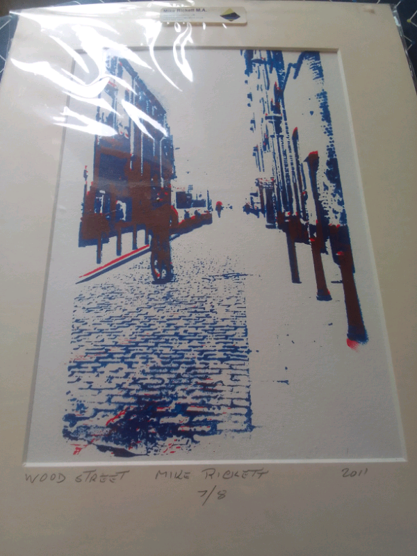 Silk screen printing of wood st Liverpool 