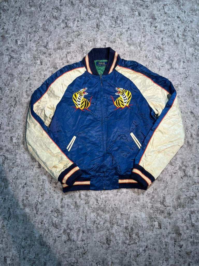 Vintage Y2K Polo Ralph Lauren Hawaii Tiger Souvenir Bomber Jacket | Sukajan | Archive