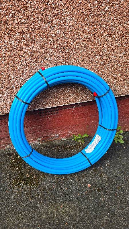 New Blue Underground Water Pipe – 25mm MDPE Coil
