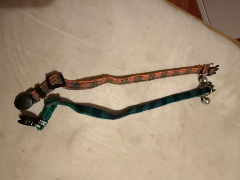 Tartan cat collars x 2 brand new 