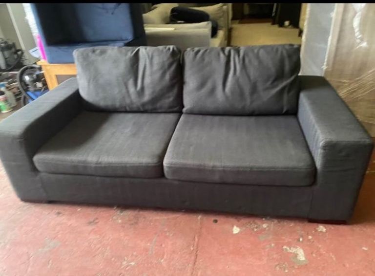 Charcoal 3 seater sofa 
