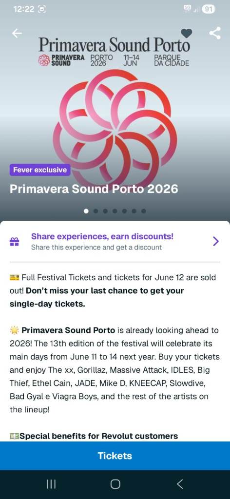 Primavera Sound Porto 2026 Ticket - Single Day