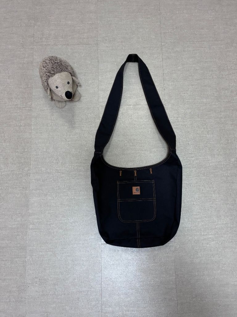 Carhartt Black Hobo/Tote Shoulder Bag, Button Closure