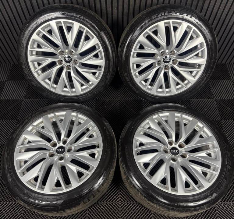 19" GENUINE AUDI A7 MULTISPOKE SILVER A8 ALLOY WHEELS TYRES