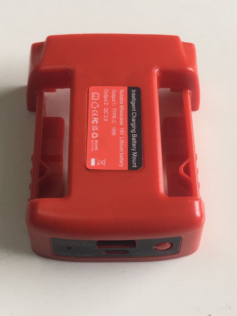 Brand New and Unused - Milwaukee Battery Adapter to USB-A and USB-C