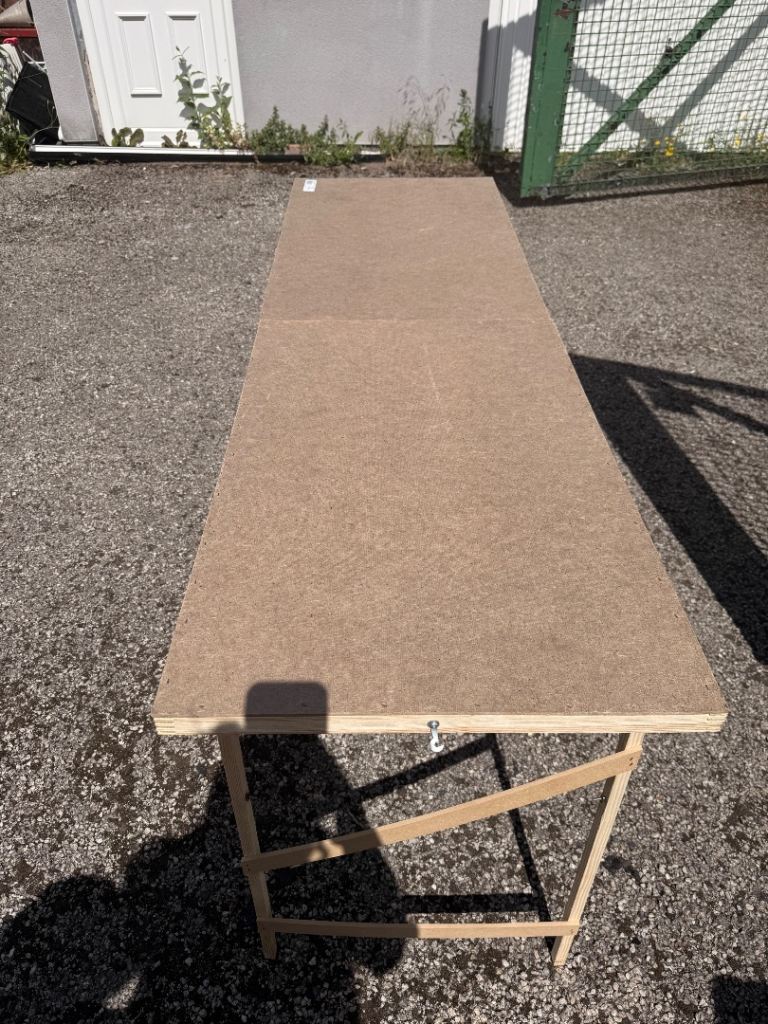 Foldable Wooden Folding Trestle Table - Good Condition