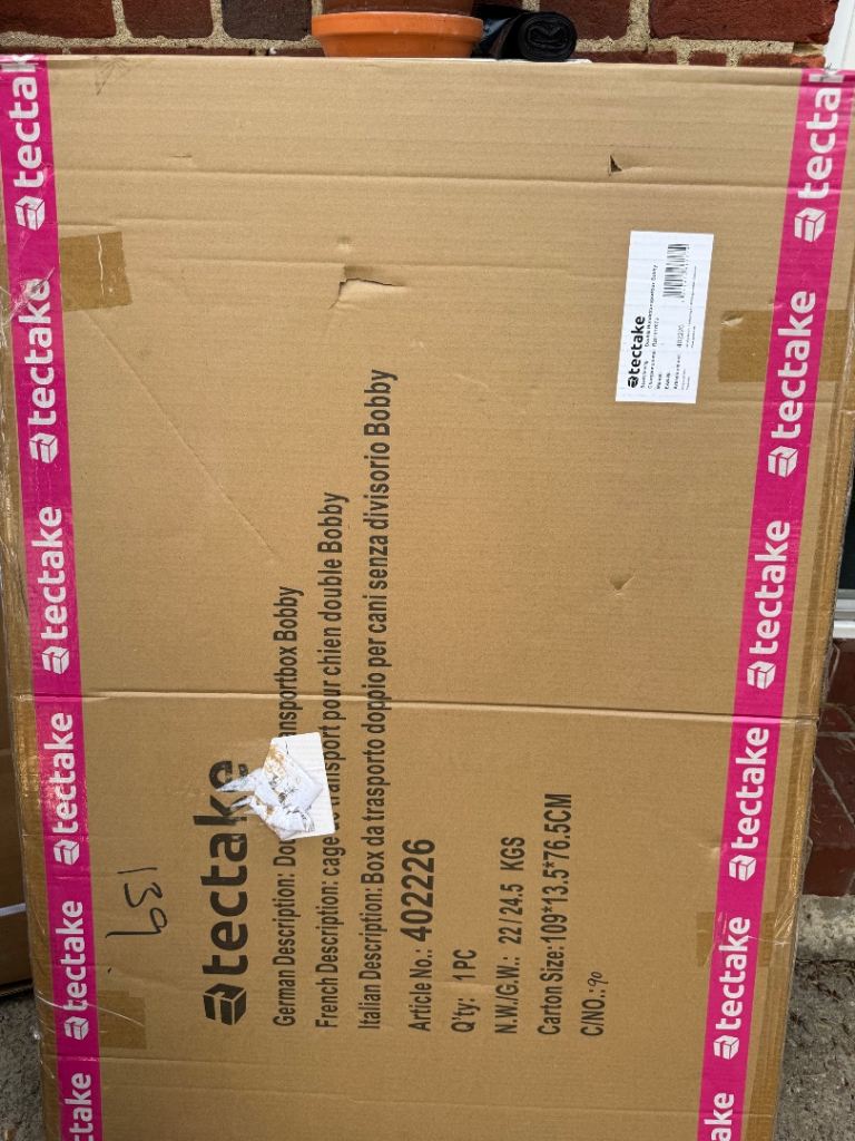 Large dog car crate