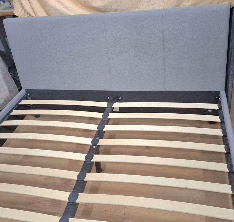 King Size Grey Bed Frame (£70) [SAME DAY DELIVERY AVAILABLE]