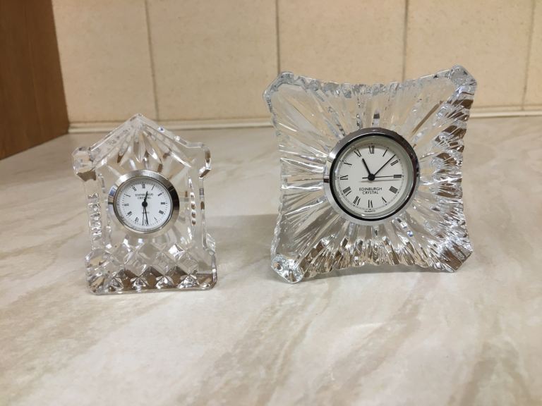 Edinburgh crystal clocks