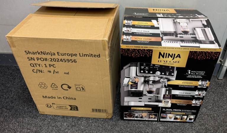 Ninja Luxe Cafe Pro ES701UK Bean to Cup Coffee Machine, Silver BNIB